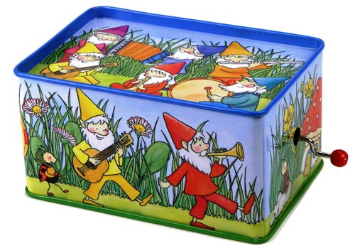 Blechspieldose zwerge musik - blechspieldose,
