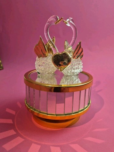 K16 spieluhr glas schwäne - 2,
